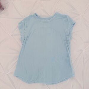 Women’s short sleeve athletic shirt- color light blue, size medium